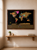 Wooden Frame for Scratch Map